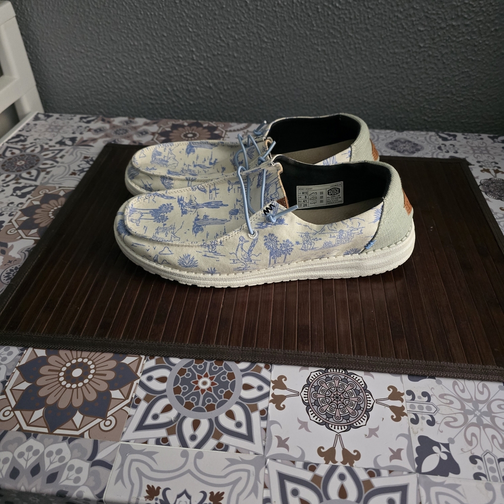 Heydude Womans Blue And White Dersert Theme - Picture 2 of 3